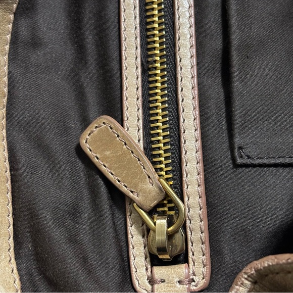 Miu Miu Beige Leather Clutch With Crystal Heart Charm - Picture 8 of 10